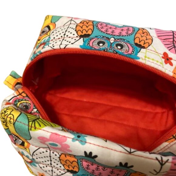 4 Piece Set Small Everything Pouch, Key fob, Coin Purse & Card holder Owl Red - Picture 3 of 7